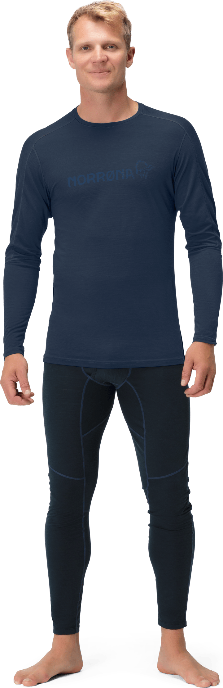 Men's Falketind Equaliser Merino Round Neck Indigo Night Norrøna