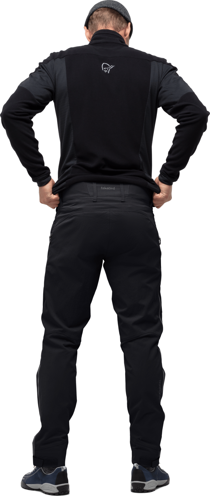 Men's Falketind Flex1 Heavy Duty Pants Caviar/Zip Grey Norrøna