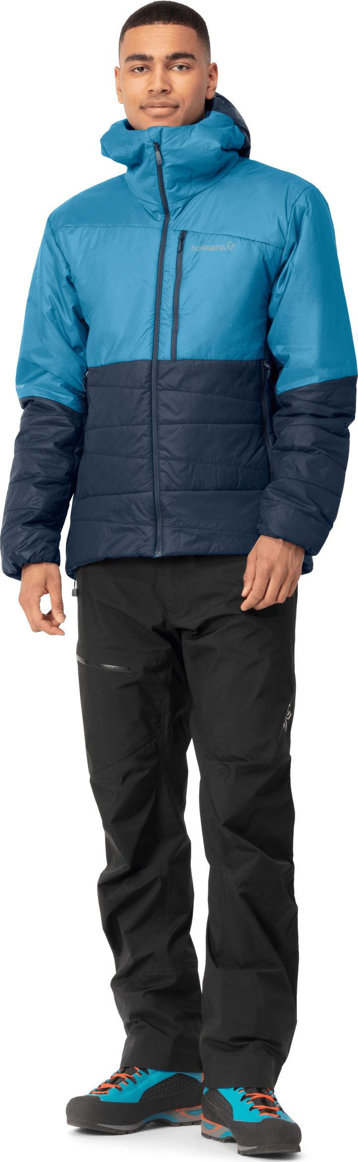 Norrøna Men's Falketind Thermo60 Hood Hawaiian surf/Indigo Night Norrøna