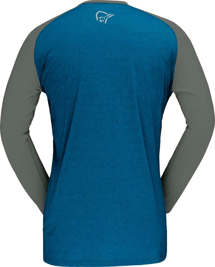 Men's Fjørå Equaliser Lightweight Long Sleeve Mykonos Blue/Castor Grey Norrøna