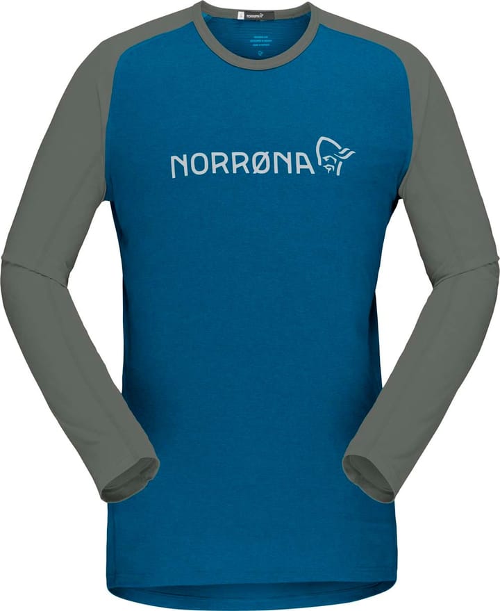 Men's Fjørå Equaliser Lightweight Long Sleeve Mykonos Blue/Castor Grey Norrøna