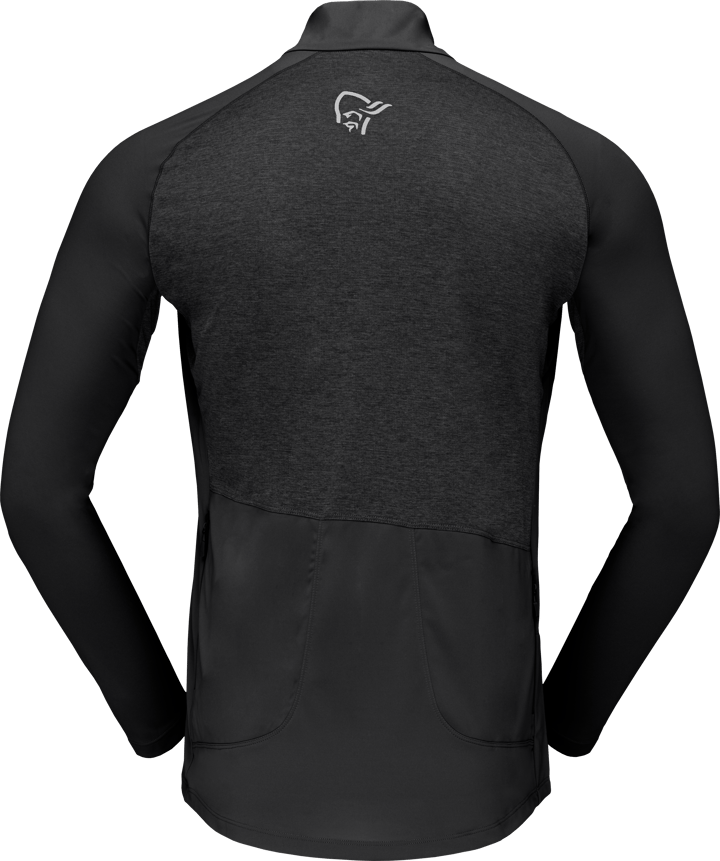 Norrøna Men's Fjørå Equaliser Long Sleeve Zip Top Caviar Norrøna