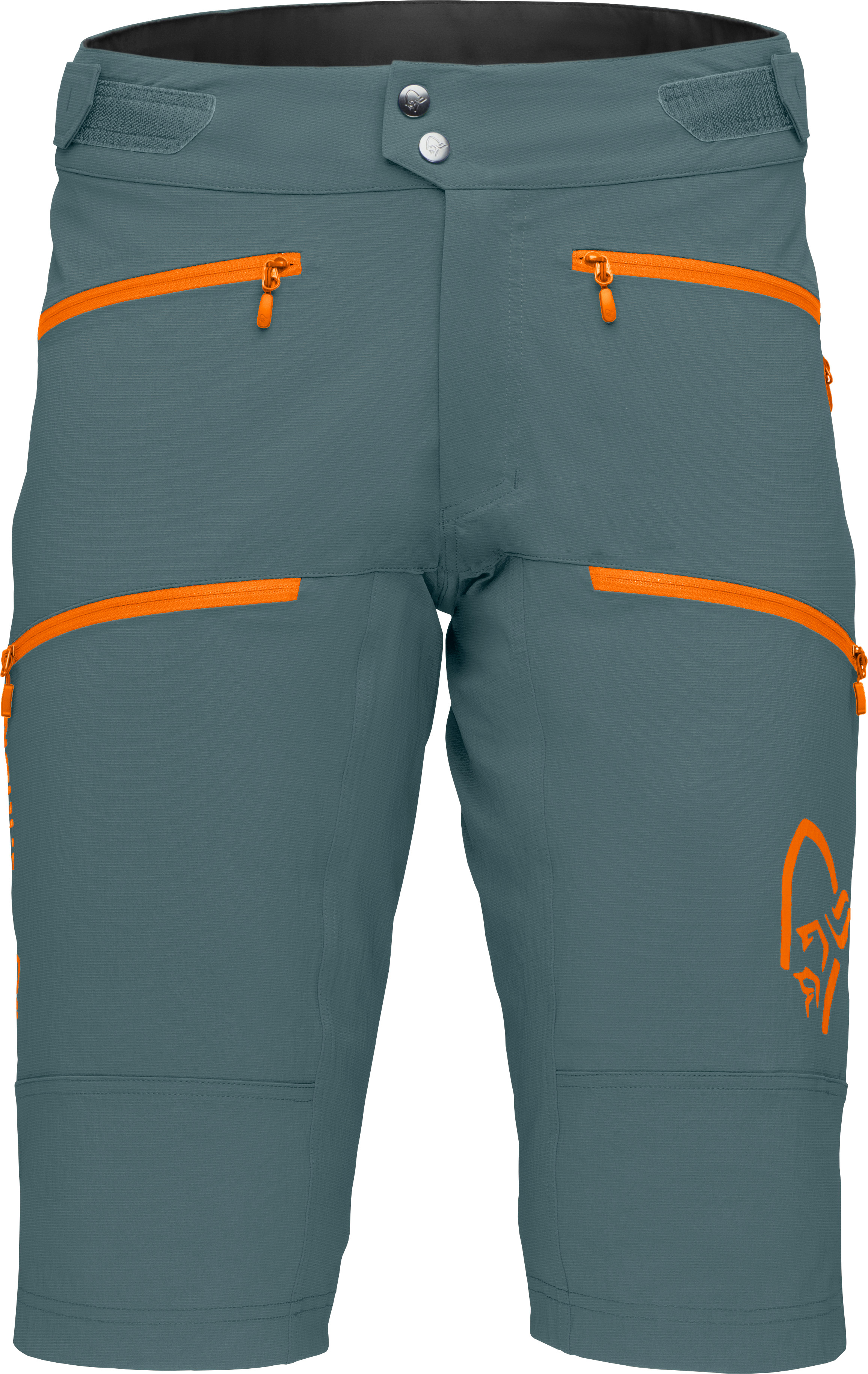 Norrøna Men's Fjørå Flex1 Heavy Duty Shorts North Atlantic/Orange Popsicle Treningsshorts L