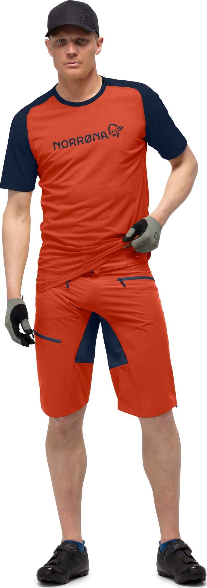 Norrøna Men's Fjørå flex1 Mid Weight Shorts  Rooibos Tea/Indigo Night Norrøna
