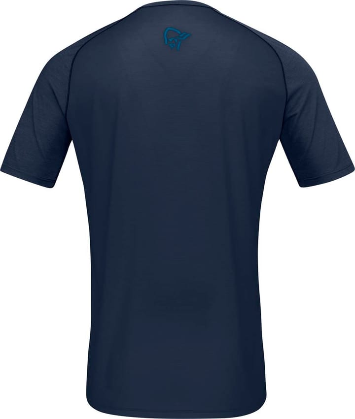 Men's Fjørå Wool T-Shirt Indigo Night/Mykonos Blue Norrøna