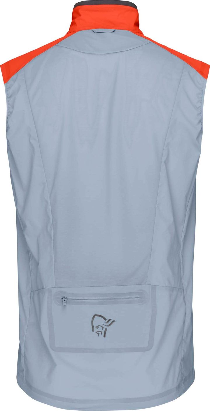 Norrøna Men's Senja Aero90 Vest Arednalin/Blue Fog Norrøna