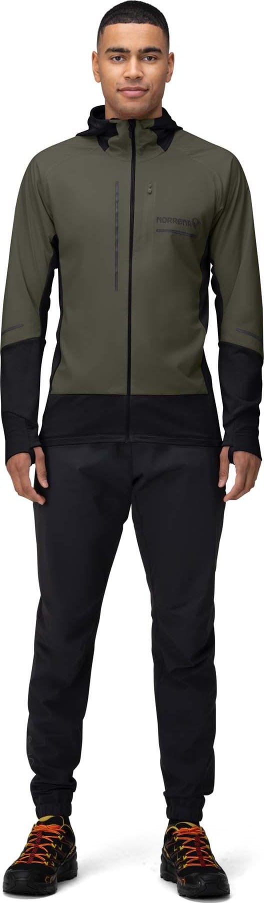 Norrøna Men's Senja Alpha90 Zip Hood Olive Night Norrøna