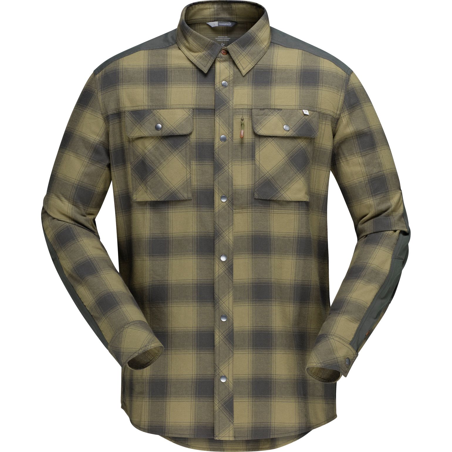 Men's Svalbard Flannel Shirt Olive Drab/Slate Grey