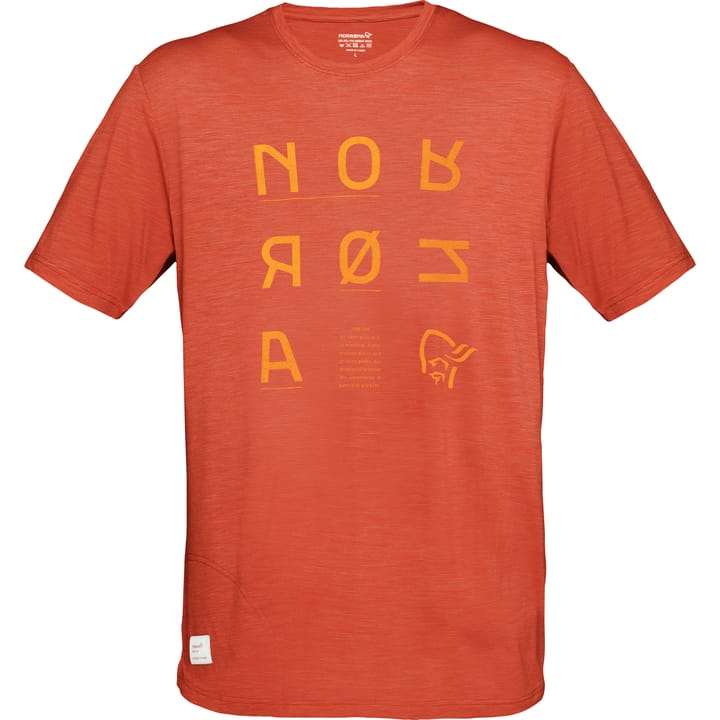 Norrøna Men's Svalbard Wool T- Shirt Rooibos Tea/Orange Norrøna