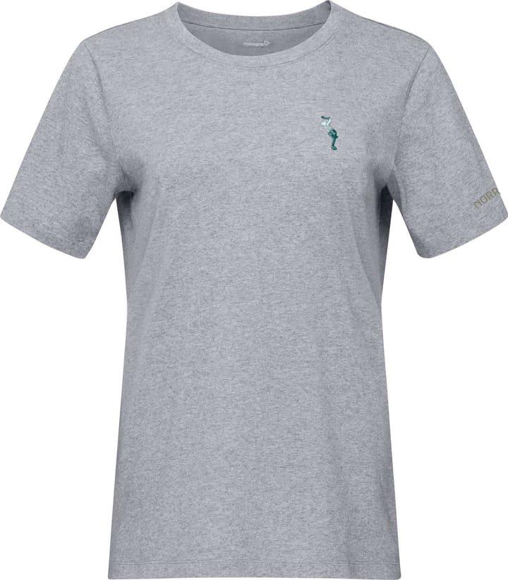Norrøna Women's /29 Cotton Activity Embroidery T-Shirt Grey Melange Norrøna