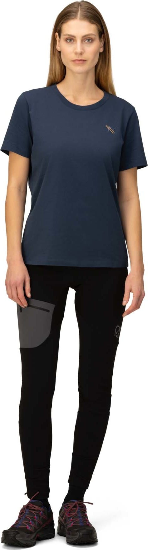 Norrøna Women's /29 Cotton Activity Embroidery T-Shirt Indigo Night Norrøna