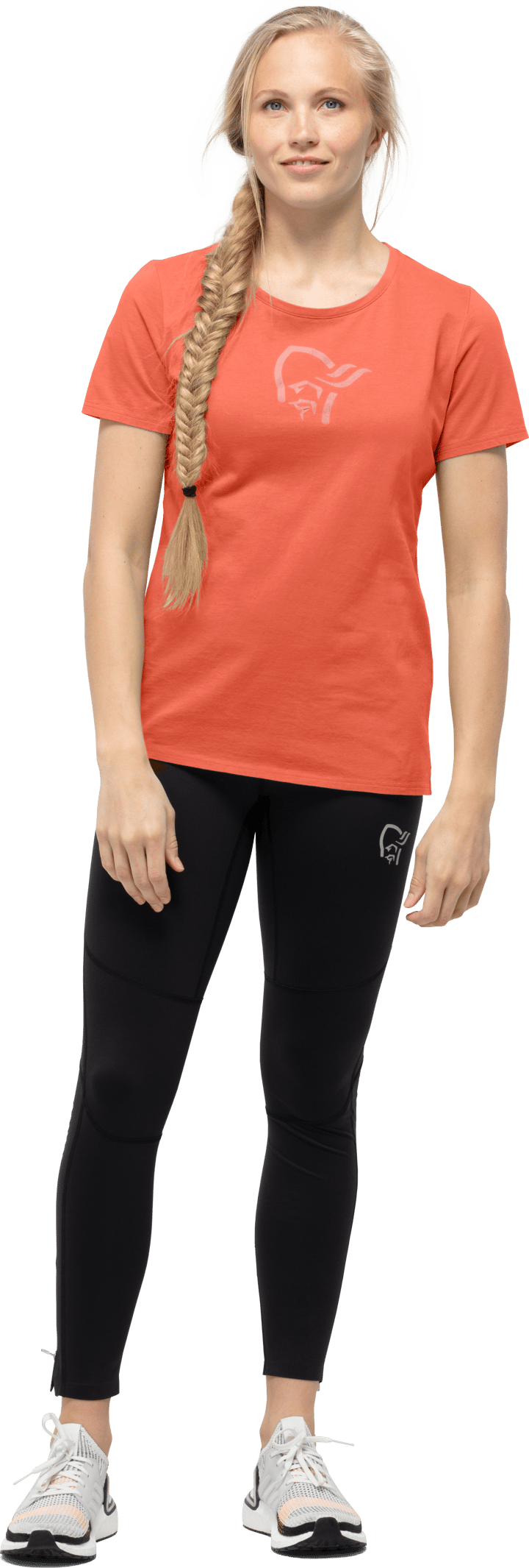 Women's /29 Cotton Viking T-shirt Orange Alert Norrøna