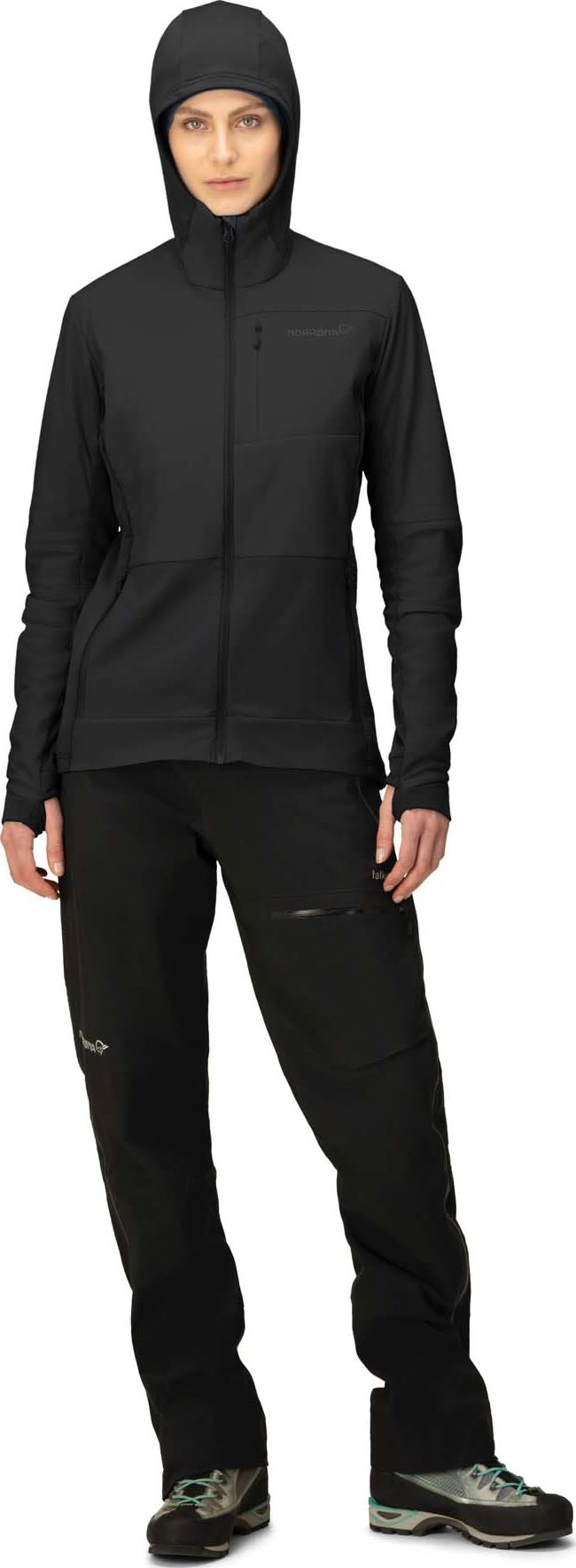 Norrøna Women's Falketind Alpha90 Insulated Zip Hood Caviar Norrøna