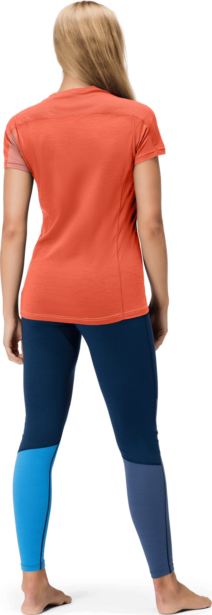 Women's Falketind Equaliser Merino T-Shirt Peach Amber/Orange Alert Norrøna