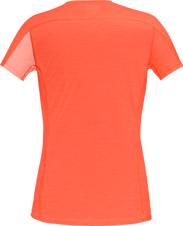 Women's Falketind Equaliser Merino T-Shirt Peach Amber/Orange Alert Norrøna