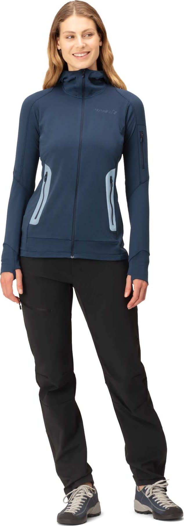 Norrøna Women's Falketind Power Grid Hood Indigo Night Norrøna
