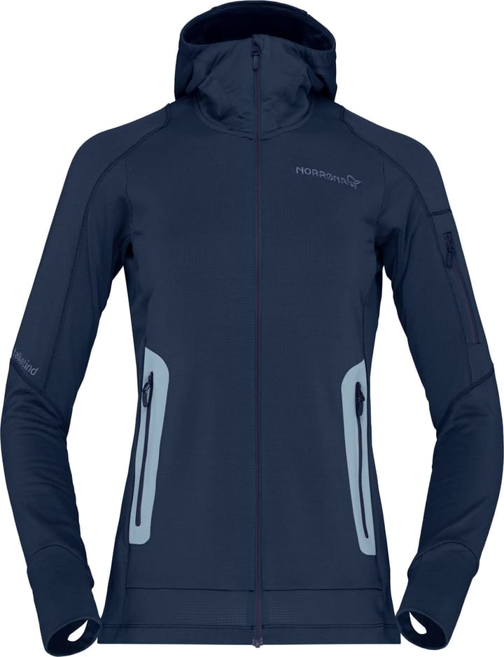 Women's Falketind Power Grid Hood Indigo Night Norrøna