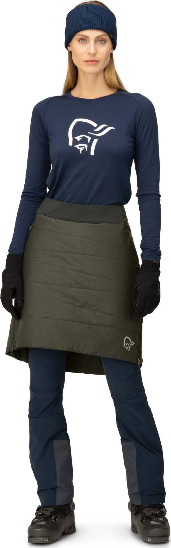 Norrøna Women's Falketind Thermo80 Skirt Olive Night Norrøna