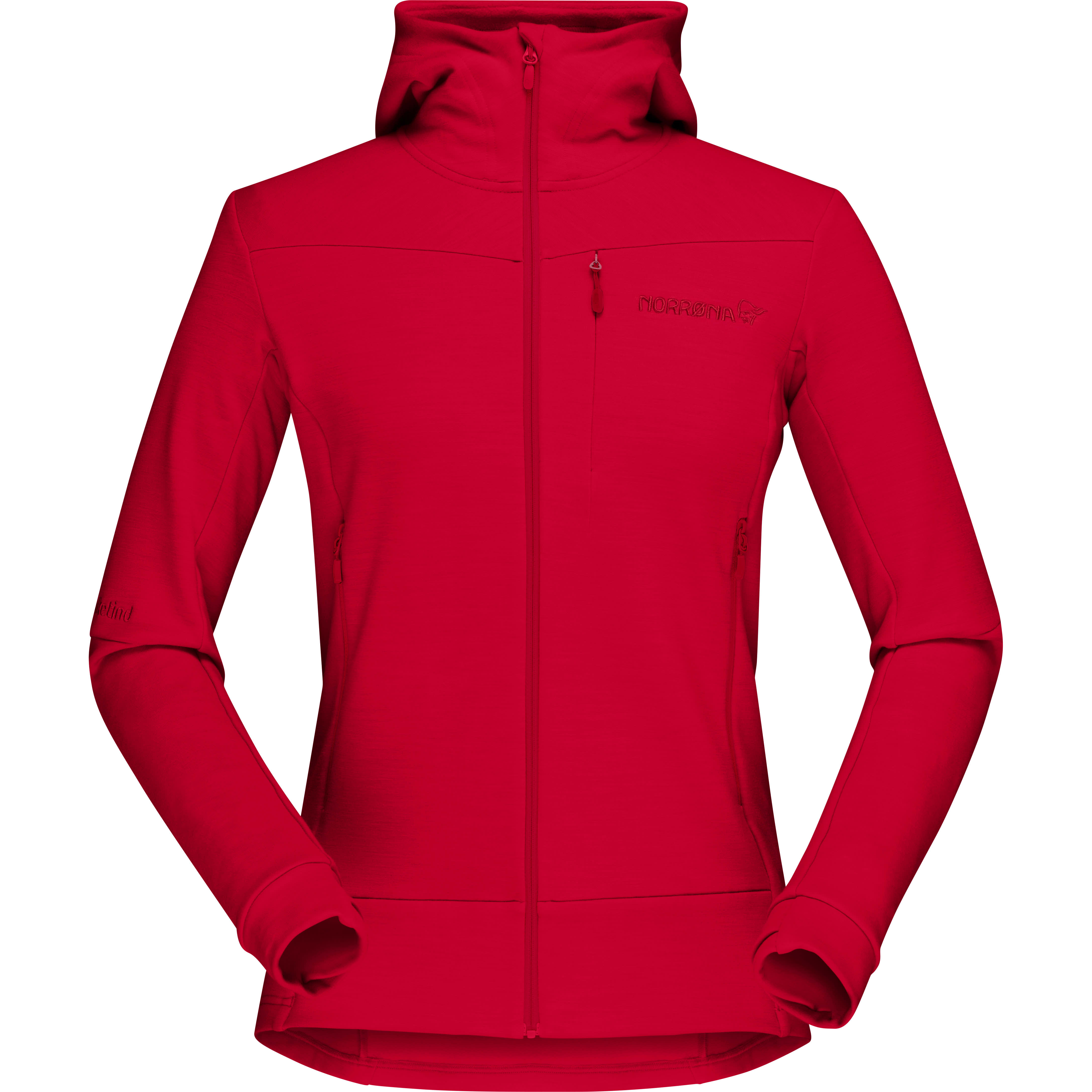 Women's Falketind Warmwool2 Stretch Zip Hood Jester Red