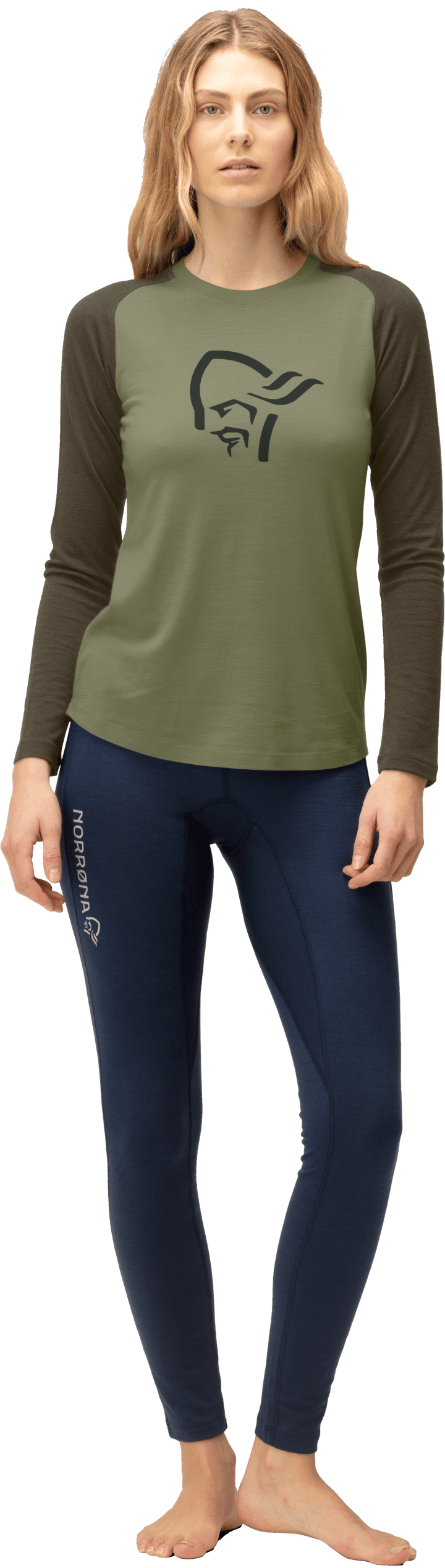Norrøna Women's Femund pureUll Long Sleeve Loden Green Norrøna