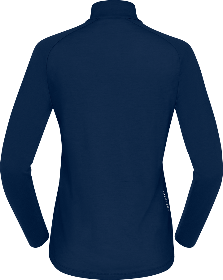 Norrøna Women's Femund pureUll Zip Neck Indigo Night Norrøna