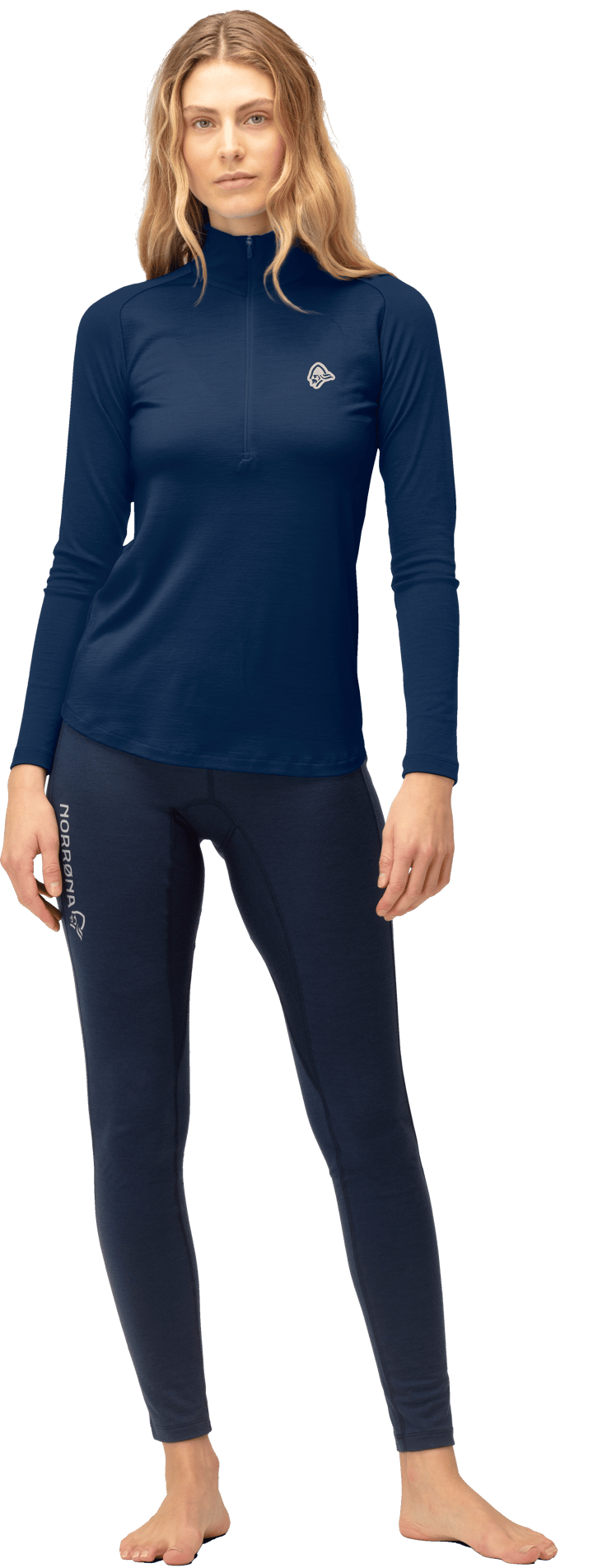 Norrøna Women's Femund pureUll Zip Neck Indigo Night Norrøna