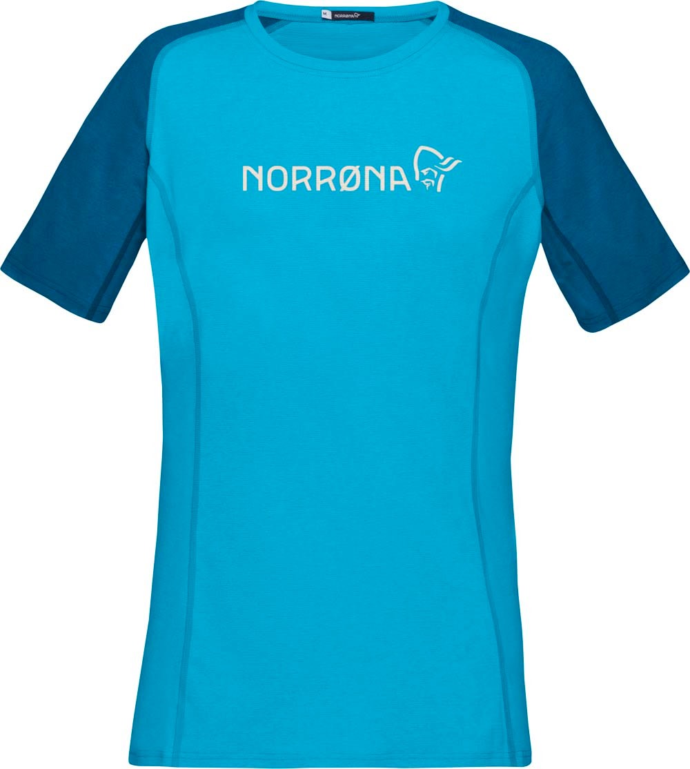 Norrøna Women's Fjørå equaliser lightweight T-Shirt Mykonos Blue/Aquarius L, Mykonos Blue/Aquarius