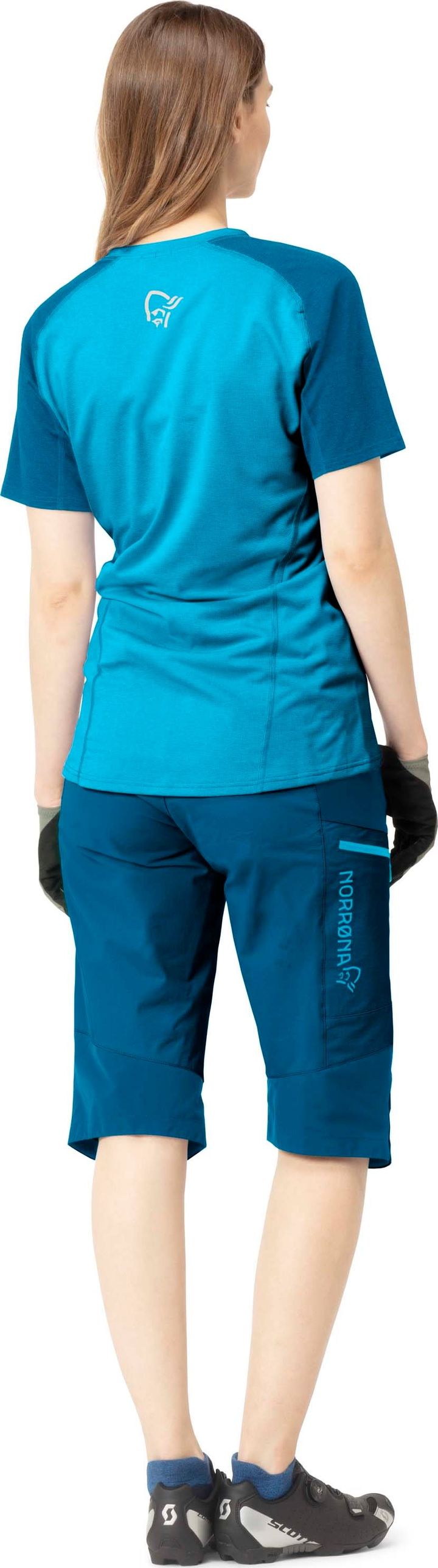 Norrøna Women's Fjørå Equaliser Lightweight T-Shirt Mykonos Blue/Aquarius Norrøna