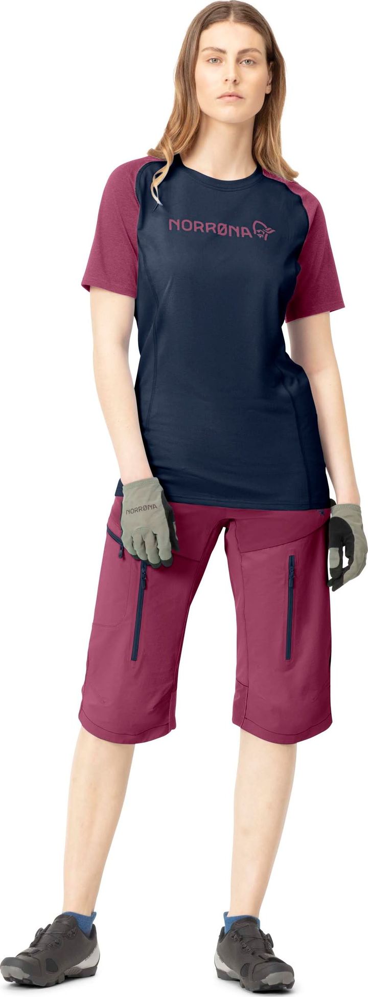 Norrøna Women's Fjørå Equaliser Lightweight T-Shirt Violet Quartz/Indigo Night Norrøna