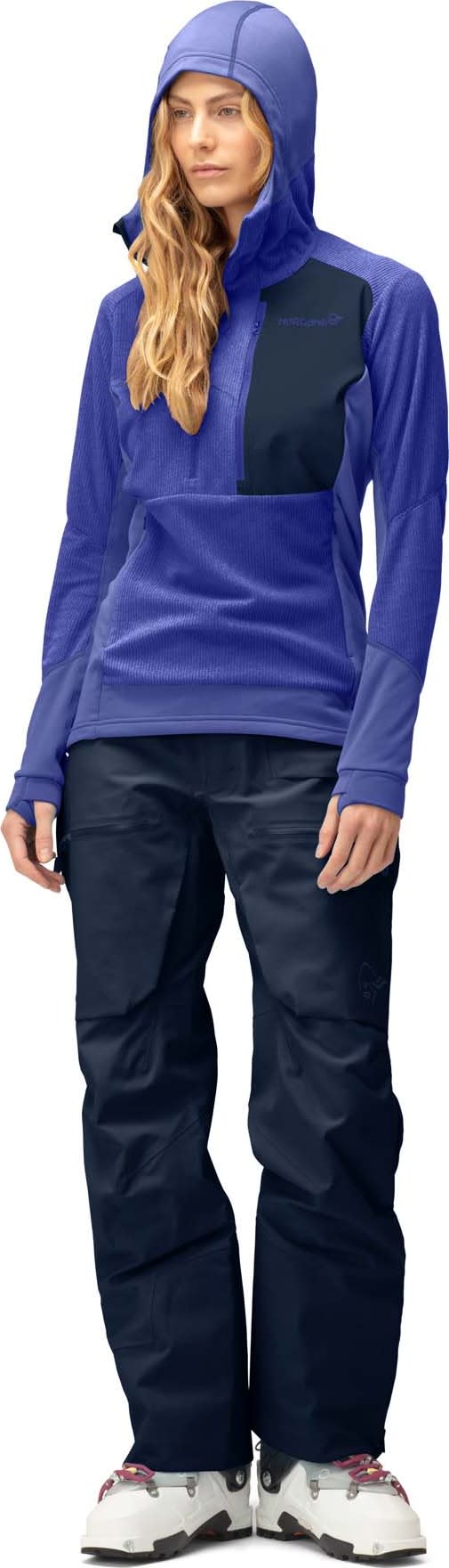 Women's Lofoten Thermal Pro Hood Violet Storm/Royal Blue Norrøna