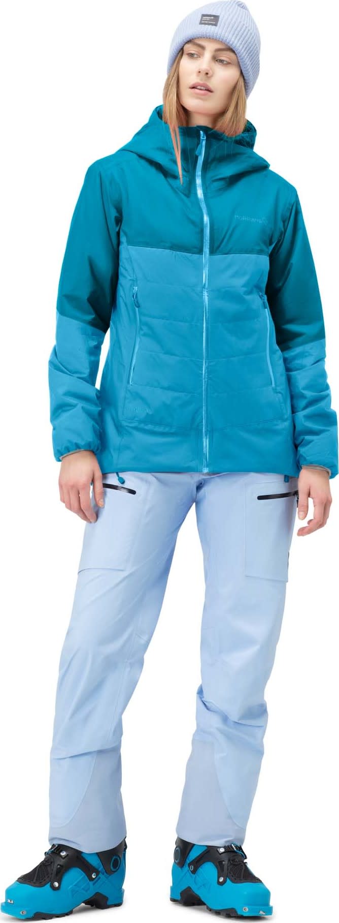 Women's Lyngen Dri2 Thermo60 Jacket Aquarius/Hawaiian Surf Norrøna