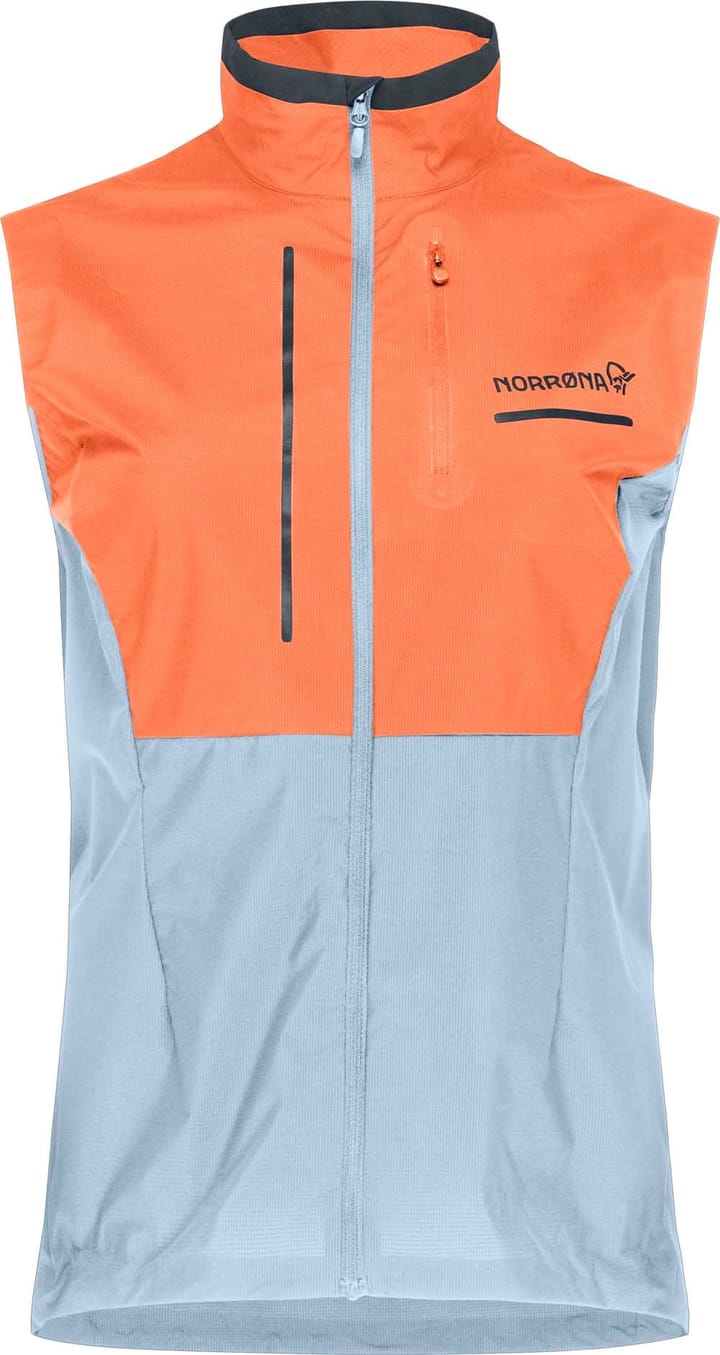 Norrøna Women's Senja Aero90 Vest  Flamingo/Blue Fog Norrøna