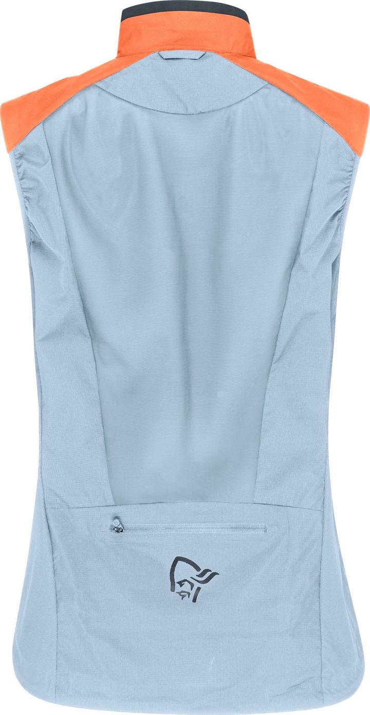 Norrøna Women's Senja Aero90 Vest  Flamingo/Blue Fog Norrøna