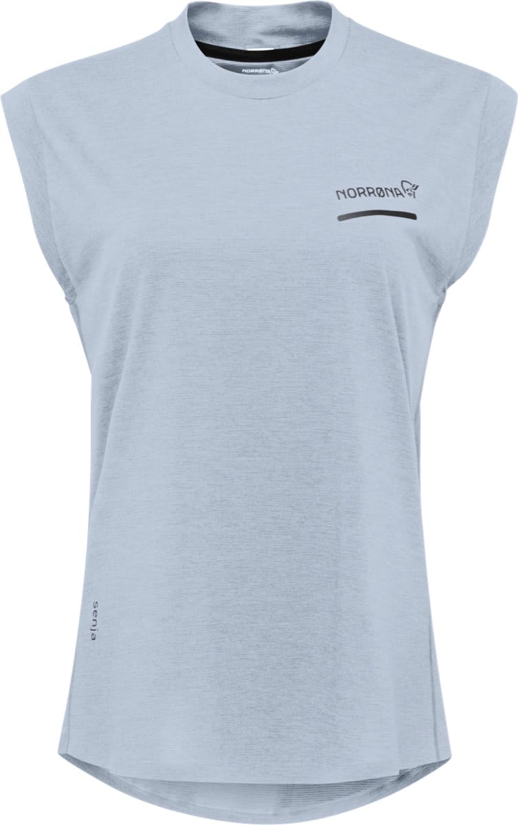 Norrøna Women's Senja Equaliser Sleeveless T-Shirt Blue Fog