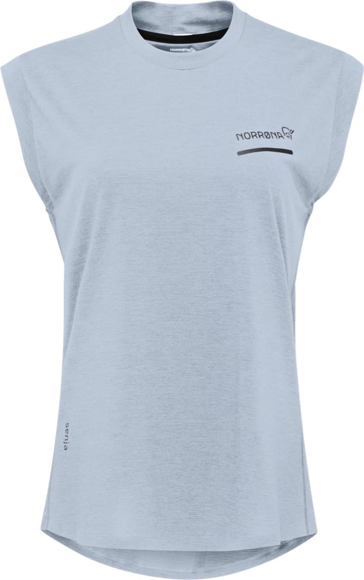Norrøna Women's Senja Equaliser Sleeveless T-Shirt Blue Fog Norrøna Norrøna Women's Senja Equaliser Sleeveless T-Shirt Blue Fog Norrøna