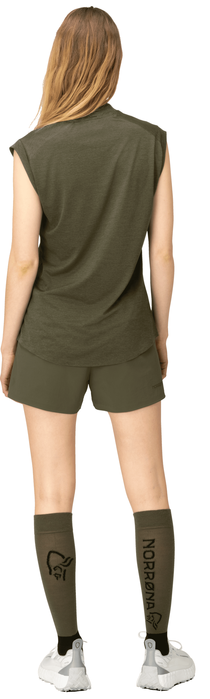 Norrøna Women's Senja Equaliser Sleeveless T-Shirt Olive Night Norrøna