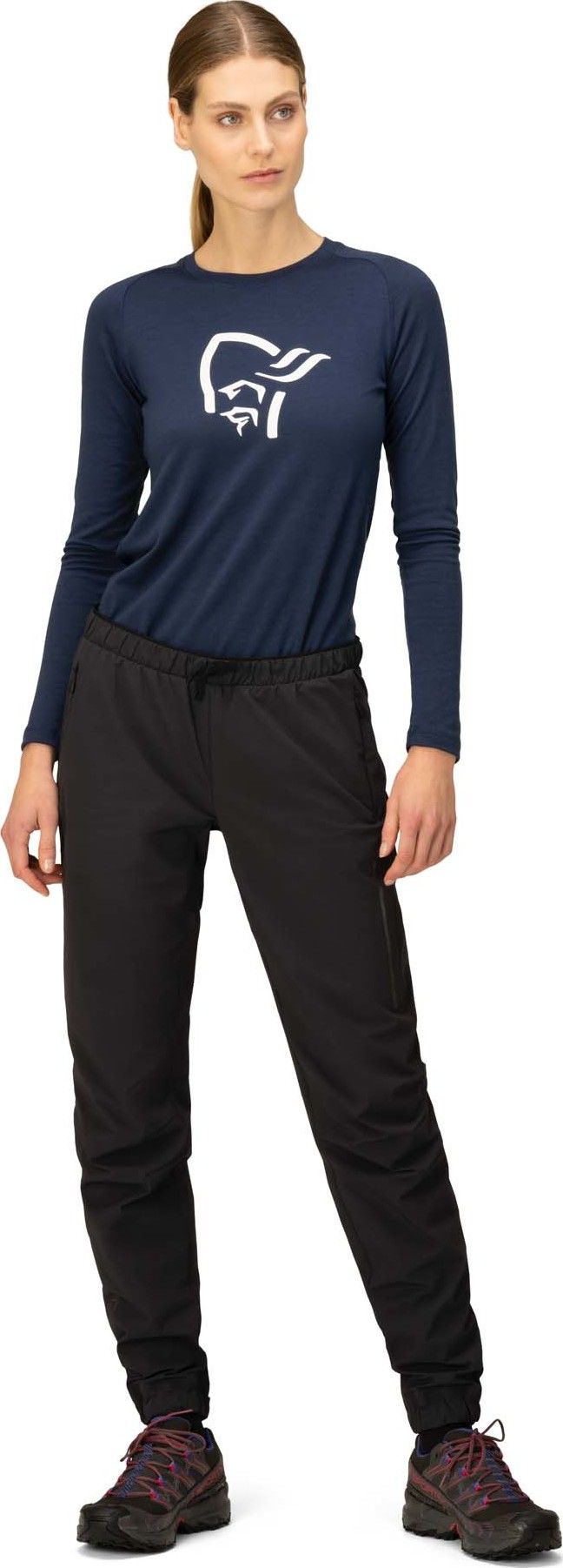 Norrøna Women's Senja Flex1 Trackster Pant Caviar Norrøna