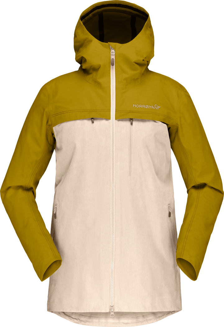 Norrøna Women's Svalbard Cotton Jacket Golden Palm/Ecru Norrøna