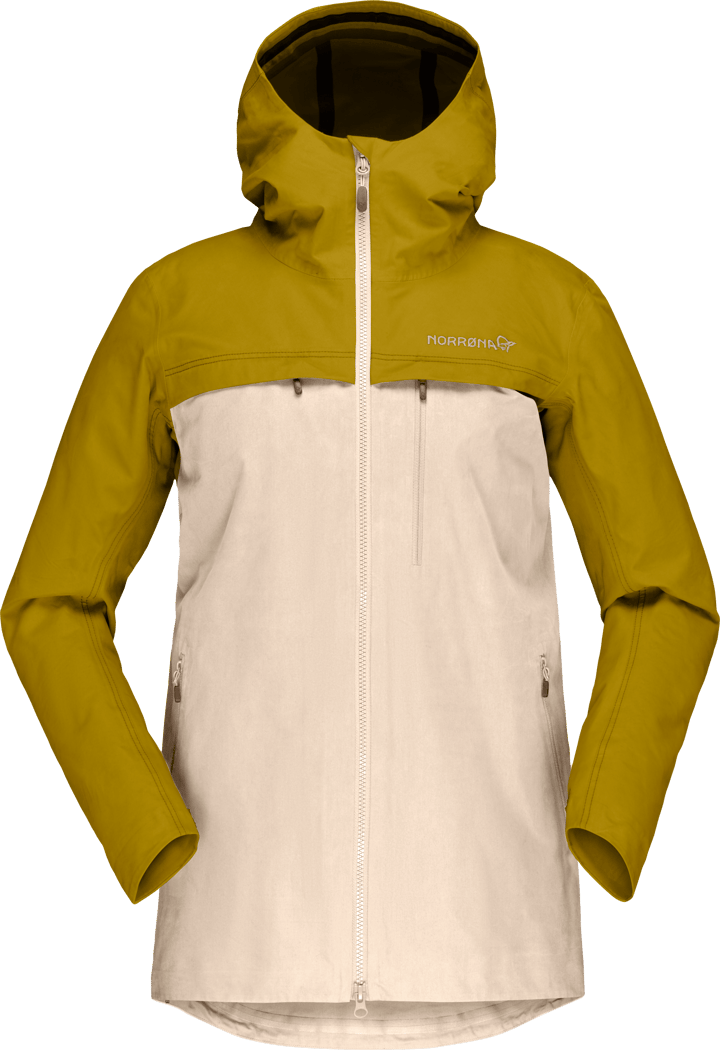 Norrøna Women's Svalbard Cotton Jacket Golden Palm/Ecru Norrøna