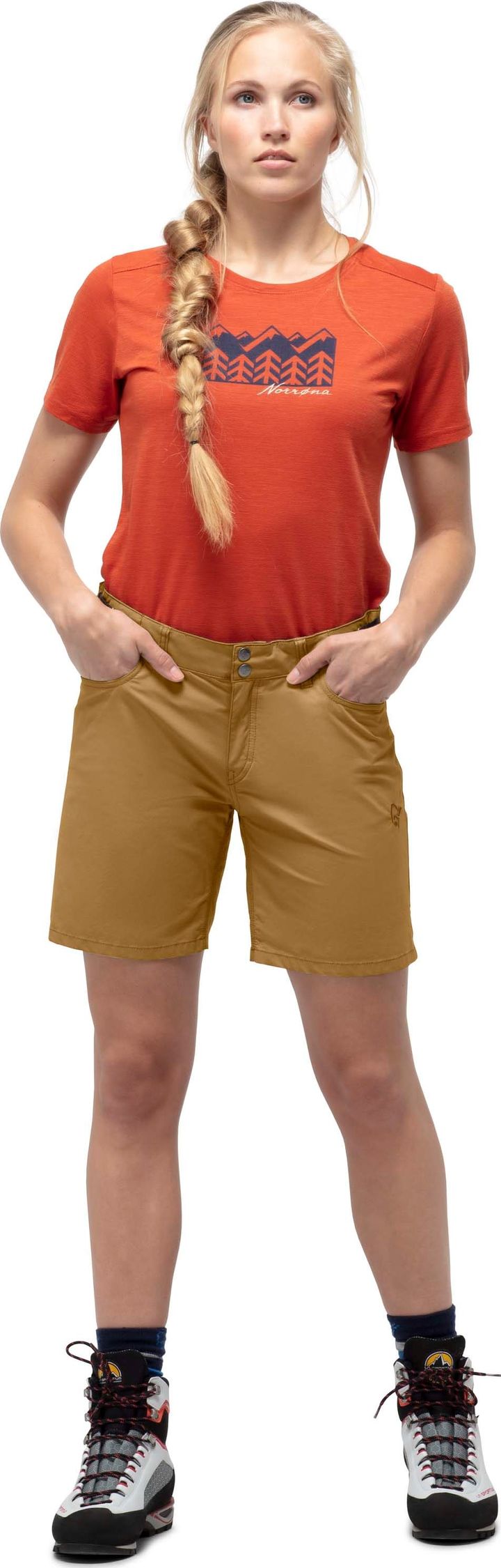Norrøna Women's Svalbard Light Cotton Shorts Camelflage Norrøna