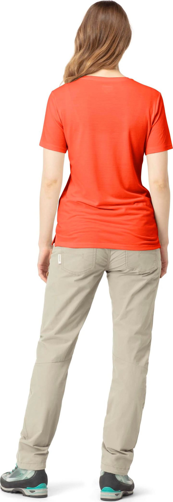 Norrøna Women's Svalbard Wool T- Shirt Orange Alert Norrøna
