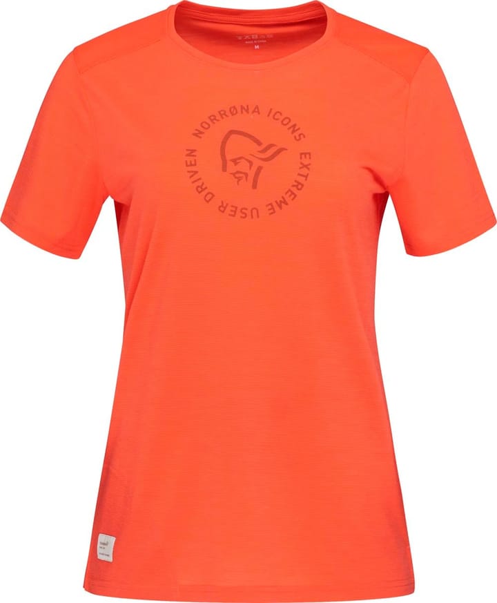 Norrøna Women's Svalbard Wool T- Shirt Orange Alert Norrøna
