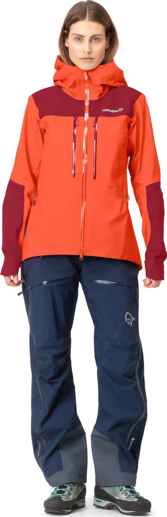 Women's Trollveggen Gore-Tex Pro Light Jacket Orange Alert Norrøna