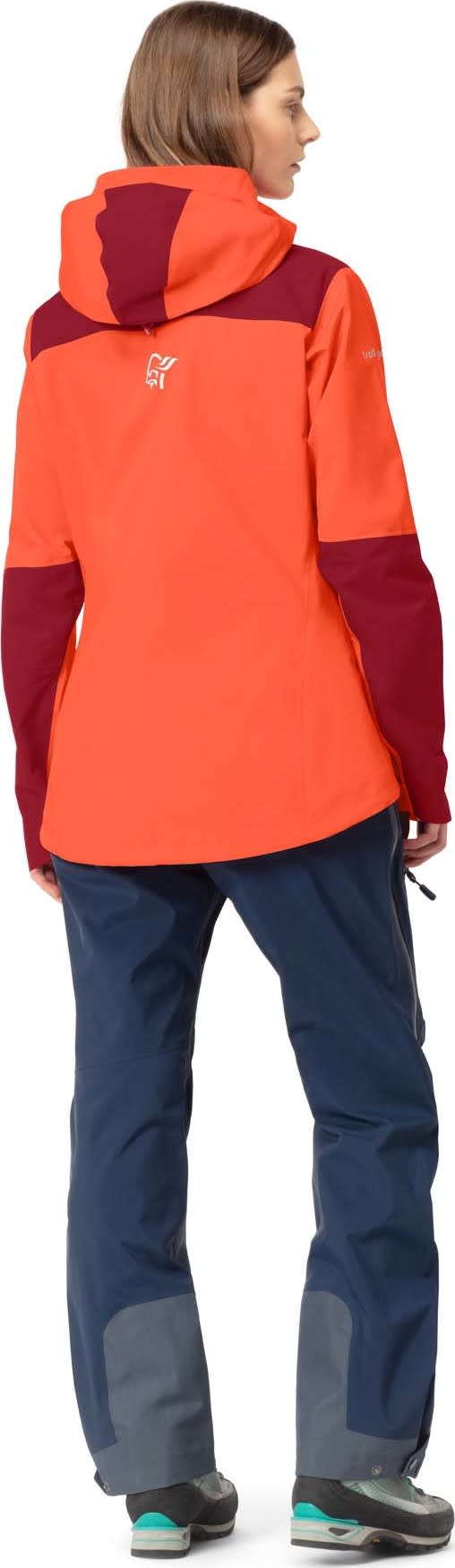 Women's Trollveggen Gore-Tex Pro Light Jacket Orange Alert Norrøna