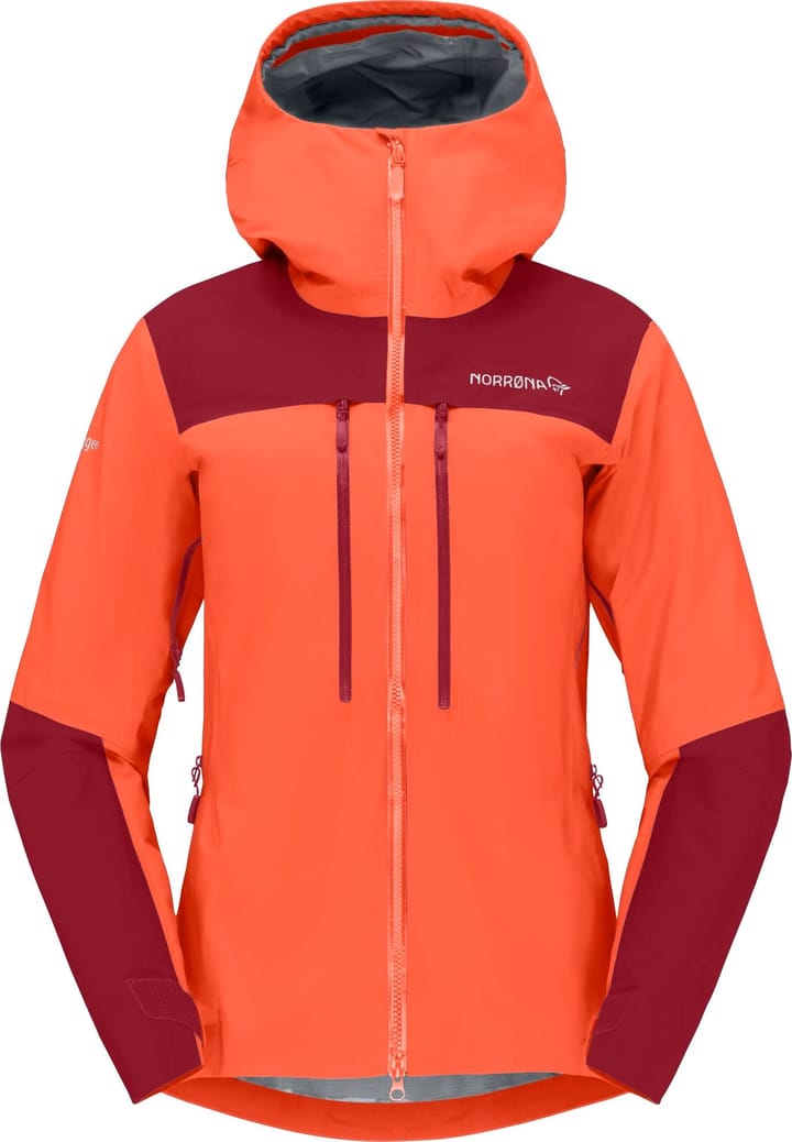 Women's Trollveggen Gore-Tex Pro Light Jacket Orange Alert Norrøna