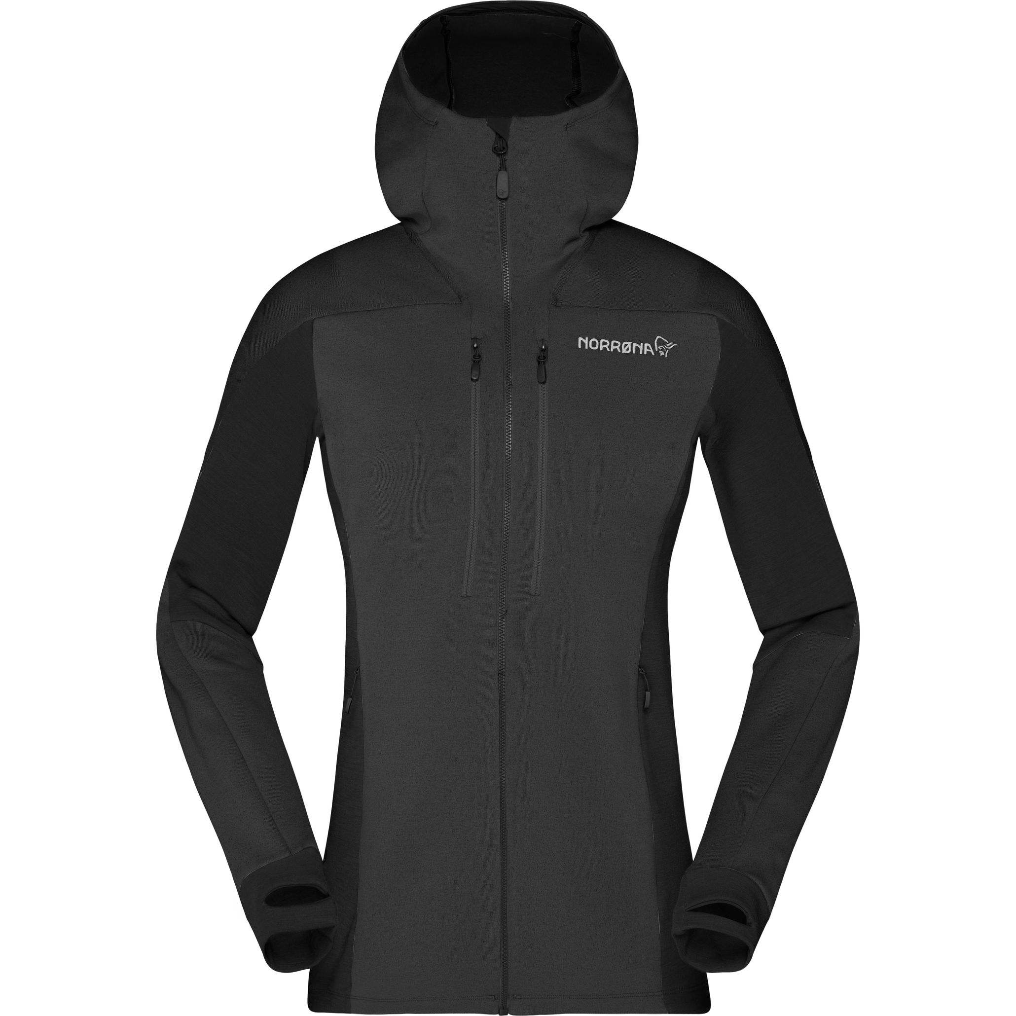 Norrøna Women's Trollveggen Powerstretch Pro Zip Hood Caviar Norrøna Women's Trollveggen Powerstretch Pro Zip Hood Caviar