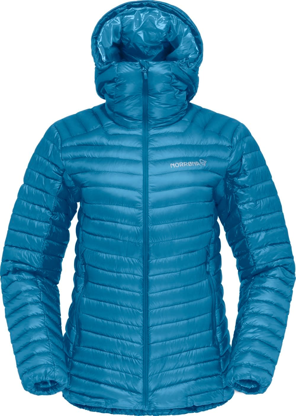 Women's Trollveggen Superlight Down850 Hood Hawaiian surf