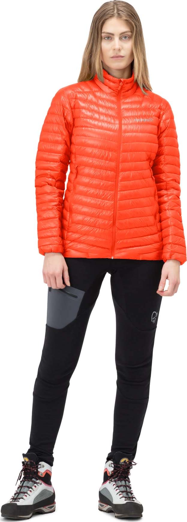 Women's Trollveggen Superlight Down850 Orange Alert Norrøna