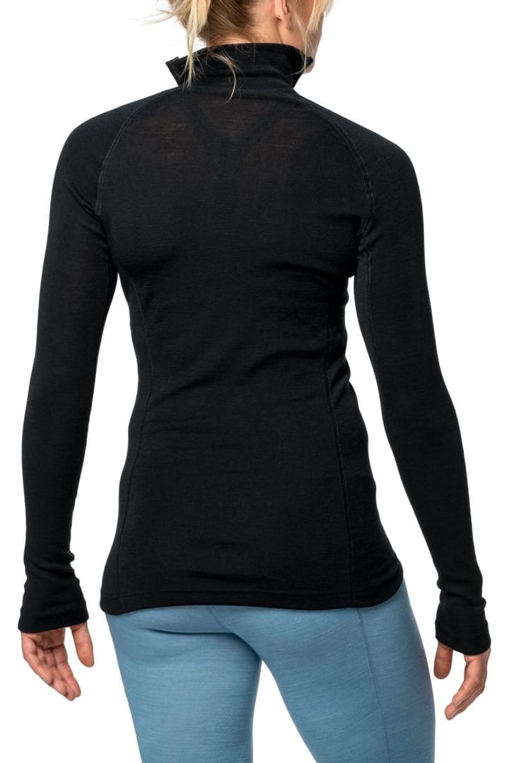 Woolpower LITE Zip Turtleneck Black Woolpower