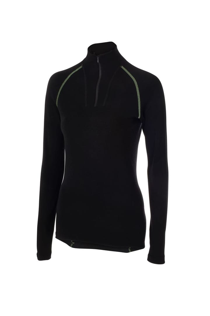 Woolpower LITE Zip Turtleneck Black Woolpower